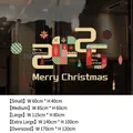 2025 Merry Christmas electrostatic window sticker in festive red and gold colors - Small [60*40CM]