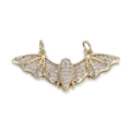 Ciondolo a pipistrello dorato con zirconi per gioielli fai-da-te e collane moda - Pipistrello/YSN088-02
