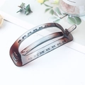 Square cutout hair claw clip in amber brown gradient with a matte resin finish - Jelly Gradient Blue