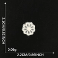 White lace flower applique with 2.1x2.2cm dimensions for DIY crafts and hair accessories - Flower Style (1) / White