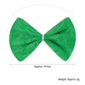Green plush animal bowtie accessory with elastic strap for Halloween cosplay, 11x7cm - Regular Bowtie / Grass Green