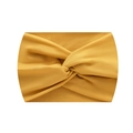 Elastic mustard yellow yoga headband with a classic twisted knot design for sports - Ginger Yellow