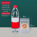 Frosted transparent self-sealing bag 8x12cm for snack storage next to a water bottle - Frosted Style / 8x12cm