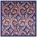 90cm bohemian vintage paisley pattern square silk scarf and shawl in navy blue - Navy Blue