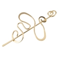 Unregelmäßiger gewellter goldener Haarstab aus Metall für elegantes Damen-Haarstyling - Gold
