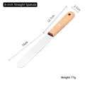 6 inch straight stainless steel spatula with rivet wooden handle for baking cake and cooking - Small Straight Icing Spatula