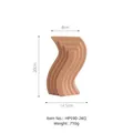 Jarrón de cerámica geométrico minimalista en forma de S, acabado mate, 20cm - Caqui Claro Pequeño/Forma S/590-2