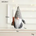 Christmas gray gnome ornament with white dots hat and beard standing 13.5cm tall - 13.5CM Grey Long Beard