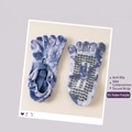 Five-toe tie-dye yoga socks in purple and blue with heart-shaped anti-slip silicone grips - 36-42 / Purple Tie-dye