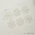 Set of 6 white acrylic crystal snowflake ornaments for Christmas tree and window decor - Snowflakes 6Pcs