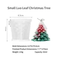 Christmas tree silicone mold for DIY candles and resin art featuring pine tree design - Podocarpus-Small / White Semi-Transparent