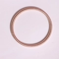 Verstellbares 3mm Schlangenarmband in Roségold mit eleganter Federstruktur für Damen - 16cm / Federarmband Roségold
