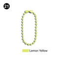 Vibrant lemon yellow bead chain with secure connector for DIY jewelry making and charms - Lemon Yellow