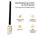 Food-grade silicone spatula with black handle, heat resistant up to 230°C for baking - [Oak Black Handle] Large Round Spatula