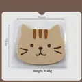 Sottobicchiere gatto carino in silicone marrone, resistente al calore e antiscivolo - Gatto Giallo Piccolo / 15x13cm
