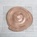 Single rose gold spiral ceiling pendant with metallic foil finish for party decoration - Single Spiral / Rose Gold
