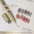 Detail van nail art graffiti pen met voorbeeldtips met vlinder- en konijnenpatronen - #02 (0.3mm)