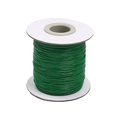Roll of 0.5mm green waxed cord for DIY jewelry making on white spool - 0.5mm/10 Meters / Green