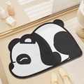 Tappetino da bagno assorbente a forma di panda, design cartoon bianco e nero per la casa - 40*60cm / Grande Panda