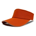 Visera deportiva naranja sólida para hombres y mujeres hecha de sarga de algodón - M (56-58cm) / Rojo Naranja