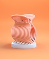 Pinza per capelli professionale in plastica rosa con pettine per acconciature e ricci - Rosa