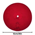 Jupe de sapin de Noël en tricot rouge torsadé avec liens de serrage, diamètre 92 cm - Diamètre 92 CM/36 Pouces / Rouge