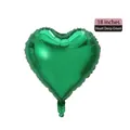 Deep green 18-inch heart-shaped foil balloon with metallic finish for helium party decor - 18-inch Heart Dark Green