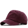 Gorra de béisbol retro de algodón lavado en color burdeos con un diseño minimalista suave - Ajustable / Burdeos