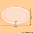 Oval silicone resin mold for DIY jewelry tray, translucent white, size 19x13x1cm - 19*13cm Oval 60-411