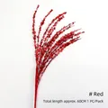 Sparkly red 60cm glitter branches decoration with sequins for Christmas DIY floral arrangements - 1 Piece / Red