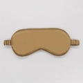 Champagne gold silk sleep mask with elastic headband for light blocking and travel - Golden Bronze 120#