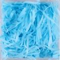 Light blue shredded raffia paper for gift box filling and decorative packaging - Deep Lake Blue