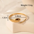 Adjustable golden snake leaf open bracelet in titanium steel with 13.6g weight - Snake Shape Open Style (YB-205)