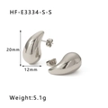 Orecchini a goccia in argento lucido da donna misura 20mm x 12mm con chiusura a perno - 23x12mm / Oro Bianco