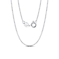 Silver bead chain necklace in S925 sterling silver with Italy hallmark and spring clasp - 2.5MM Bead Chain / 51cm-60cm (Inclusive)
