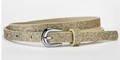 Kids fashion gold glitter PU leather belt with silver pin buckle for jeans - 87 / Gold