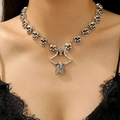 Gothic zilveren schedel en ribbenkast hanger ketting voor Halloween punk sieraad - Antiek Zilver (WG-0205)