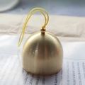 Campana de carillón de 39mm de cobre puro dorado pulido con cuerda amarilla para decoración - Cuerda Amarilla - Cobre