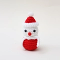 Handgemachte Häkel-Weihnachtsschneemann Puppe Wolle Strick Ornament mit roter Mütze. - Weihnachten Schneemann Weißer Kremenhut