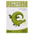 Cartoon green crocodile foil balloon for birthday party decorations, size 85 x 88.5cm - Large Animal Crocodile / 85x88.5cm / Pack