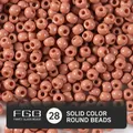 Polished opaque glass seed beads 4mm size in brownish pink color code 28 for jewelry DIY - EU 28