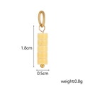 Close-up of minimalist DIY yellow bead pendant with dimensions 1.8cm by 0.5cm - Light Yellow