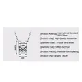 S925 sterling silver necklace with 0.5ct D-color round cut blue moissanite pendant - 925 Silver / Bull Head Diamond Style (White Gold Plated)