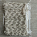 Natural sisal soap bag with drawstring for exfoliating and foaming in a clear package - Cotton Linen/Knot Style/Single/OPP Bag