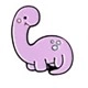 Cute light purple cartoon long-neck dinosaur enamel pin badge for backpack decor - Light Purple Brachiosaurus-Polka Dots