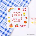 Waterproof cartoon rabbit stickers set for water bottle with rainbow and fruit patterns - Rainbow Rabbit [10*10cm]