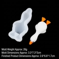 Stampo in silicone a forma di anatra 3D per dolci fai-da-te e cioccolato con esempio - Taglia Piccola (B635) / Trasparente