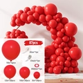 87-piece red matte balloon arch kit for birthday party decoration with various sizes - Balloon And Accessory Set / Red