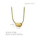 Collier minimaliste en acier inoxydable doré avec pendentif pois et chaîne serpent élégante - Collier Or