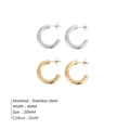 Lot de créoles en acier inoxydable doré et argenté, largeur 4mm et diamètre 20mm - 20MM Créoles Ouvertes (YE35959) / Acier Inoxydable Argent
